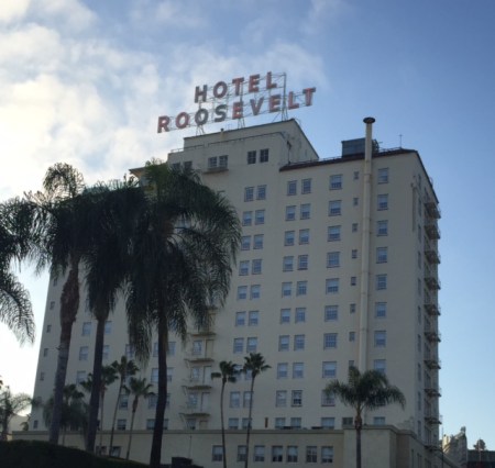 Had drinks at the site of the very first Oscars.